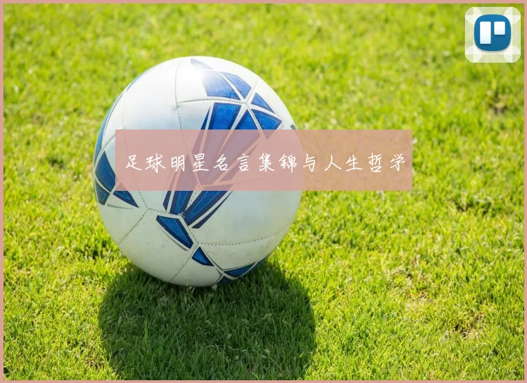 足球明星名言集锦与人生哲学